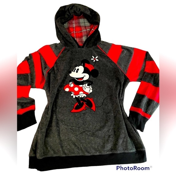 Disney Tops - Disney Luxe Collection Minnie Mouse Hooded Sweatshirt / Hoodie size XL